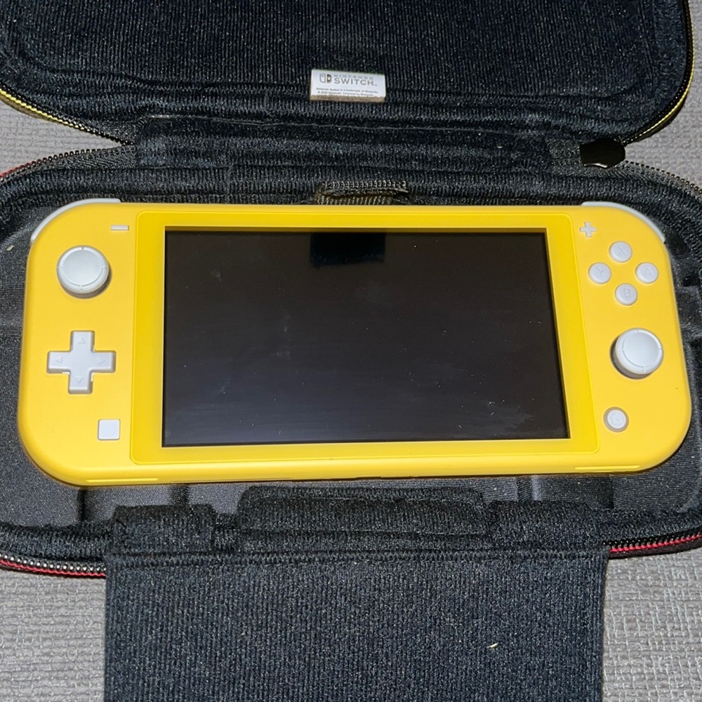 Nintendo switch lite in yellow
